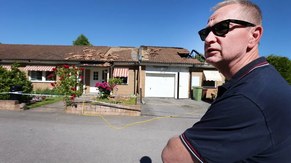 Lyckligt lottade. Håkan Sjöström är glad över att de har ett hem att komma tillbaka till.