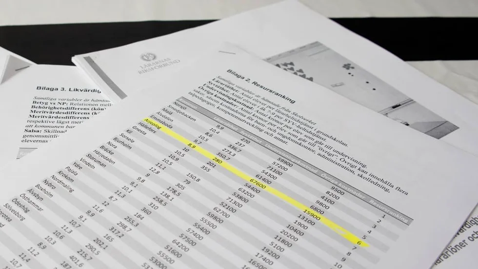 En ny rapport från Lärarnas riksförbund visar att Arjeplogs kommun ligger på sjätte plats av landets 290 kommuner när det gäller resursrankning.