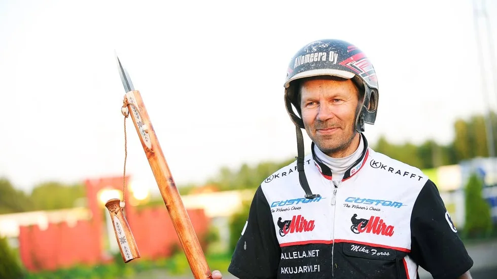 Bodentravets championkusk, catchdrivern Mika Forss, kör skrällhästen Yankee Blue som siktar på tredje raka