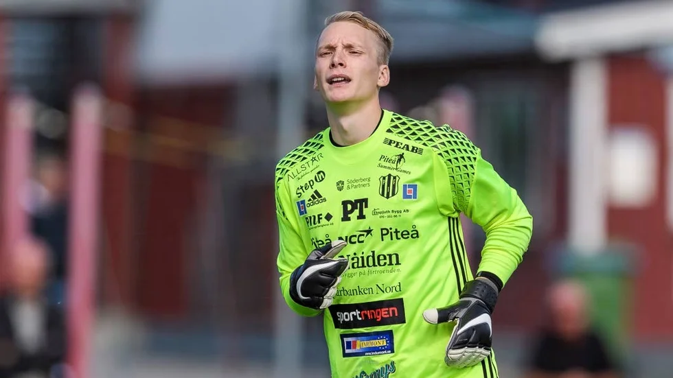 Målvakten Tomas Adell (f d Piteå) utsågs till tvåans bäste 2019. (Arkivbild).