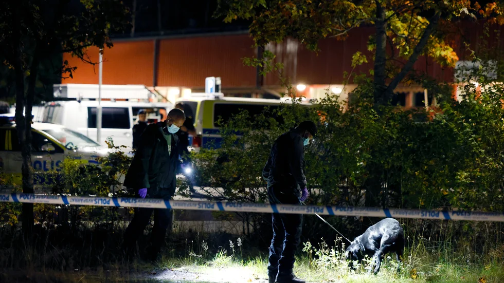 En ung man har skjutits till döds i Södertälje.