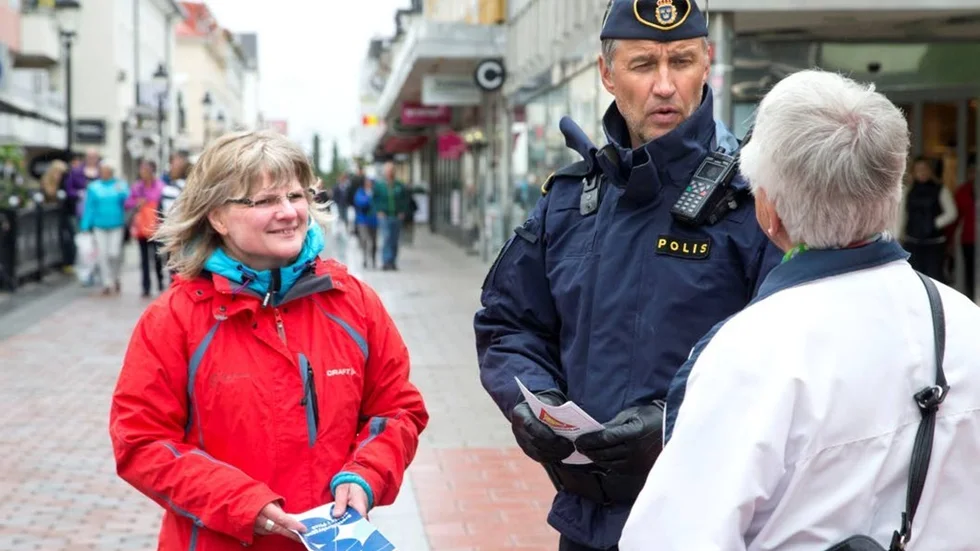 Samhällsutvecklare Helena Lindehag vid Piteå kommun samt Bo Hedlund, områdespolis är två frontfigurer i det samarbete som kommunen och Piteåpolisen bedriver gemensamt.