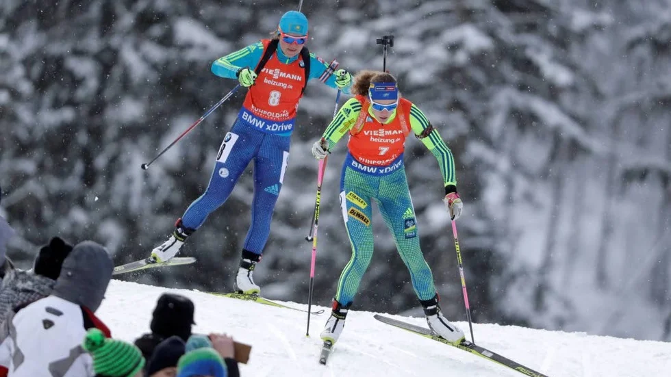 SNABB. Hanna Öberg slutade femma i jaktstarten i skidskytte i Ruhpolding.