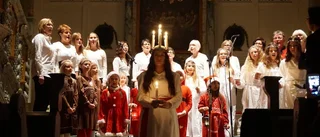 Fullsatt under luciaframträdandet