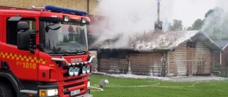 Bastu i Munksund förstörd i brand