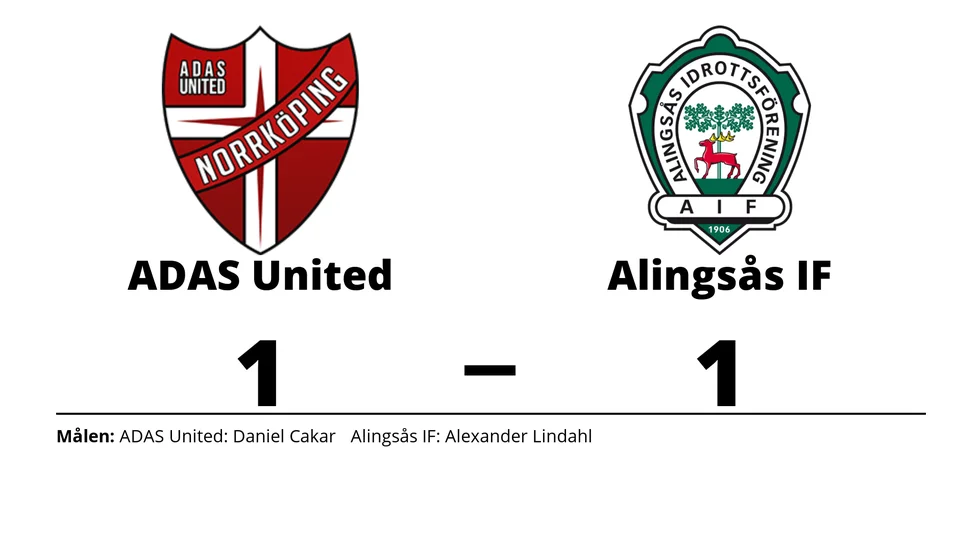 Adas United IF spelade lika mot Alingsås IF FF