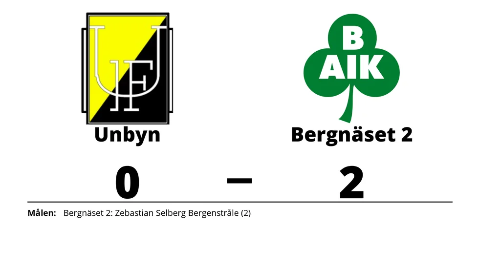 Unbyns IF förlorade mot Bergnäsets AIK 2