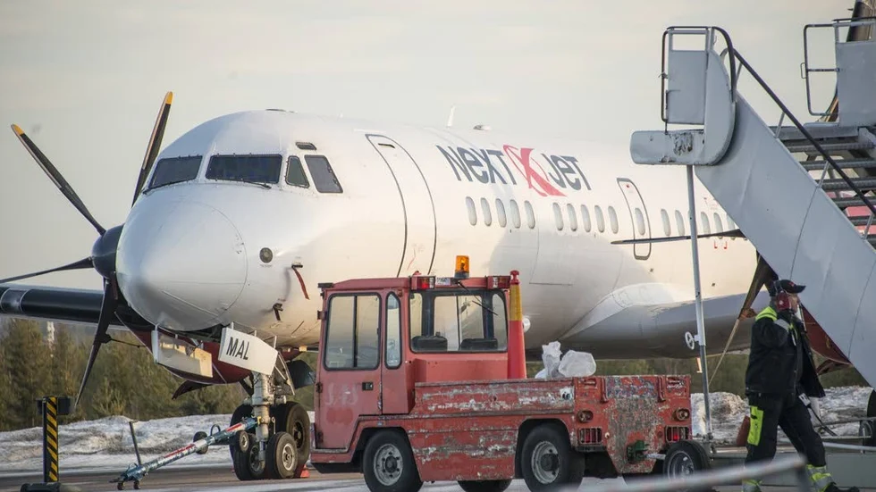 Flygbolaget Nextjet trafikerar sträckan Arvidsjaur–Arlanda. Men bolaget har inte betalat sina fakturor till Arvidsjaurs flygplats. (Arkivbild)