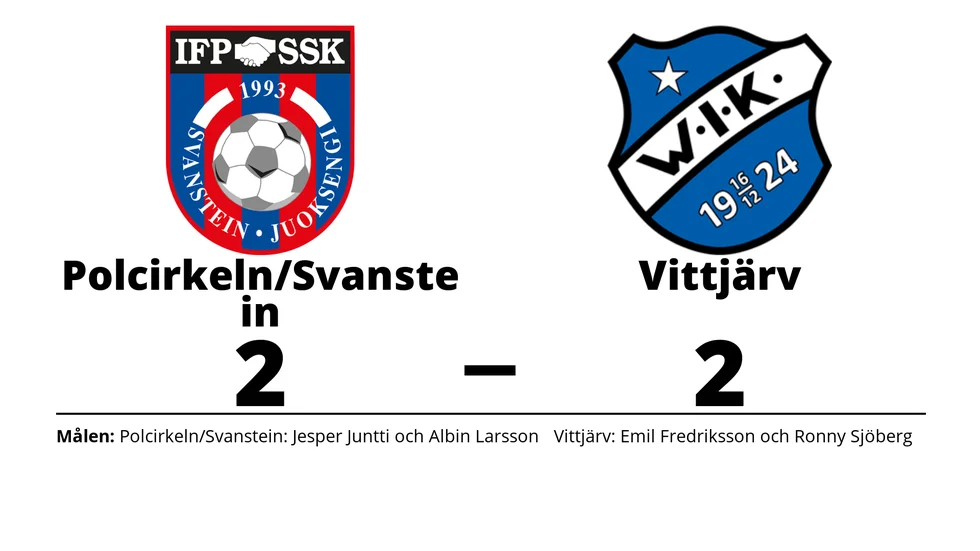 Polcirkeln/Svanstein FF spelade lika mot Vittjärvs IK