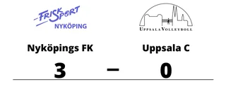 Nyköpings FK vann mot Uppsala C i tre raka set
