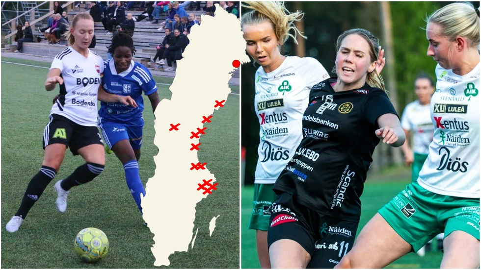 Division 1 görs om – och det kan bli kostsamt för Norrbottensklubbarna som håller sig kvar. Det här är en möjlig karta för nästa säsong.