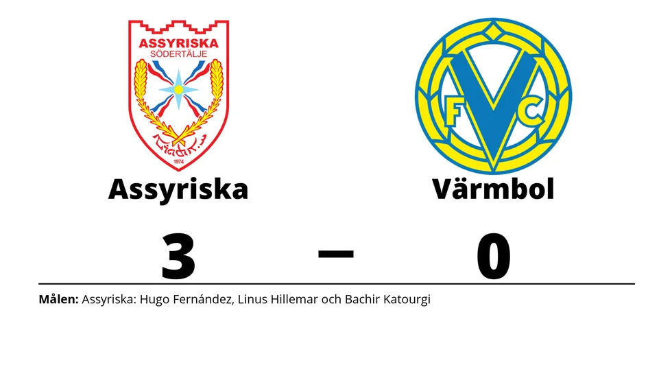 Assyriska FF vann mot Värmbols FC