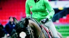 Million dollar baby? Kanske inte riktigt, men Malin Baryard-Johnsson ska tävla om storkovan i Las Vegas om en dryg månad. Fast då på Butterfly Flips rygg, inte Taminas. 
Foto: Pressens Bild