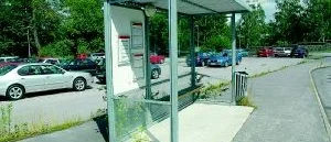 Busskurer förstörda