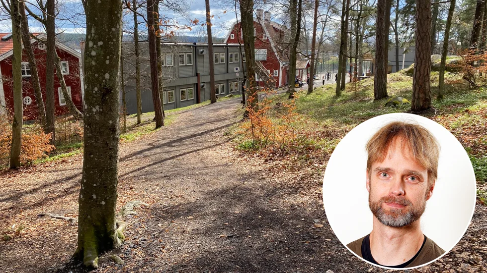 Det är det här gångstråket som går från Långberget, över Roggeskolans skolgård och ut på Solstigen som Vänsterpartiet vill rädda för framtiden. 
"Ett servitut ska inte komma och gå", säger David Aronsson (V). 