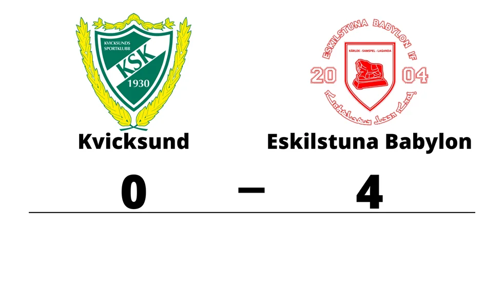 Kvicksunds SK förlorade mot Eskilstuna Babylon IF
