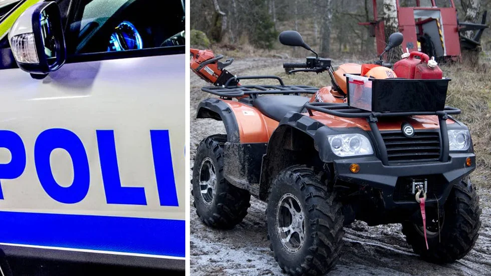 Bilden är ett kollage. Fyrhjuling på bilden har inget med händelsen att göra.