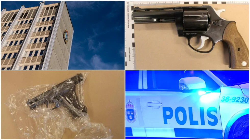 Mannen informerade själv polisen om vapnen hemma i lägenheten.