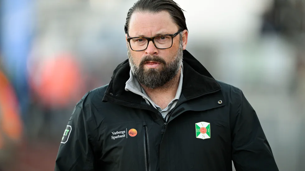 Varbergs tränare Joakim Persson. Arkivbild.