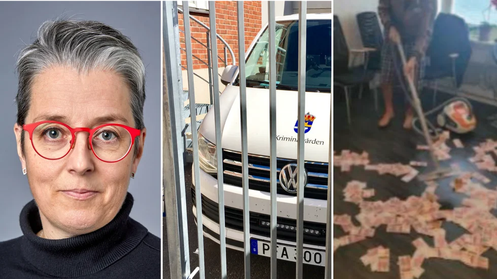 Chefsåklagare Åsa Jonsson yrkade på sex års fängelse för 40-åringen som åtalats för tredubbla grova brott: narkotika, häleri och penningtvätt. Mannen fördes tillbaka till häktet efter rättegången, vilket tyder på en fällande dom. På en egen mobiltelefonbild som polisen hittade spexar han och dammsuger pengar.