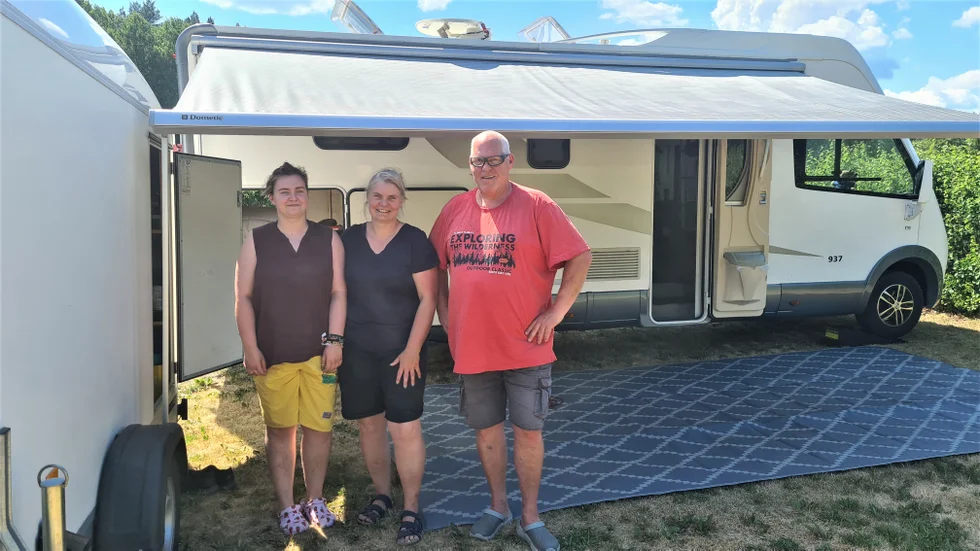 Familjen Seidelmeyer från Tyskland om campingen i Eskilstuna: "Vi valde Eskilstuna för att vi gillar stämningen här."