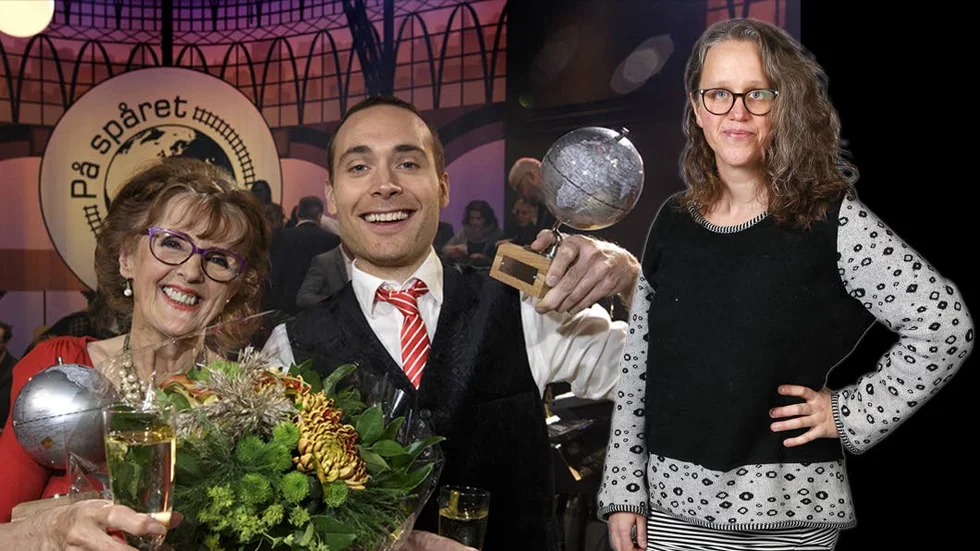 Vinnande team i På spåret 2014, Elisabeth Höglund och Jesper Rönndahl. Men när Jesper Rönndahl körde ett grepp i programmet Svenska nyheter tidigare blev än fler vinnare.