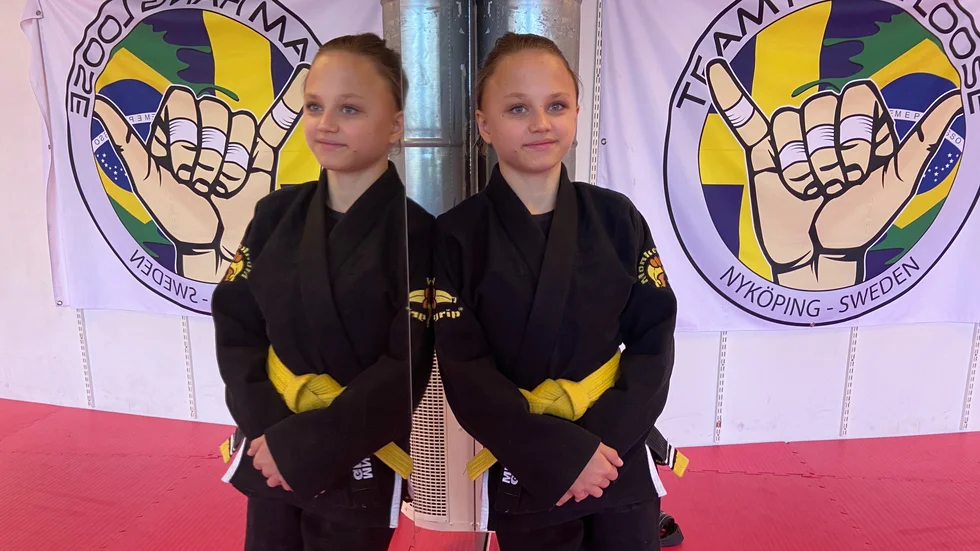 Mio Lundström tränar fyra gånger i veckan. Hon gillar all typ av träning och BJJ:n.
