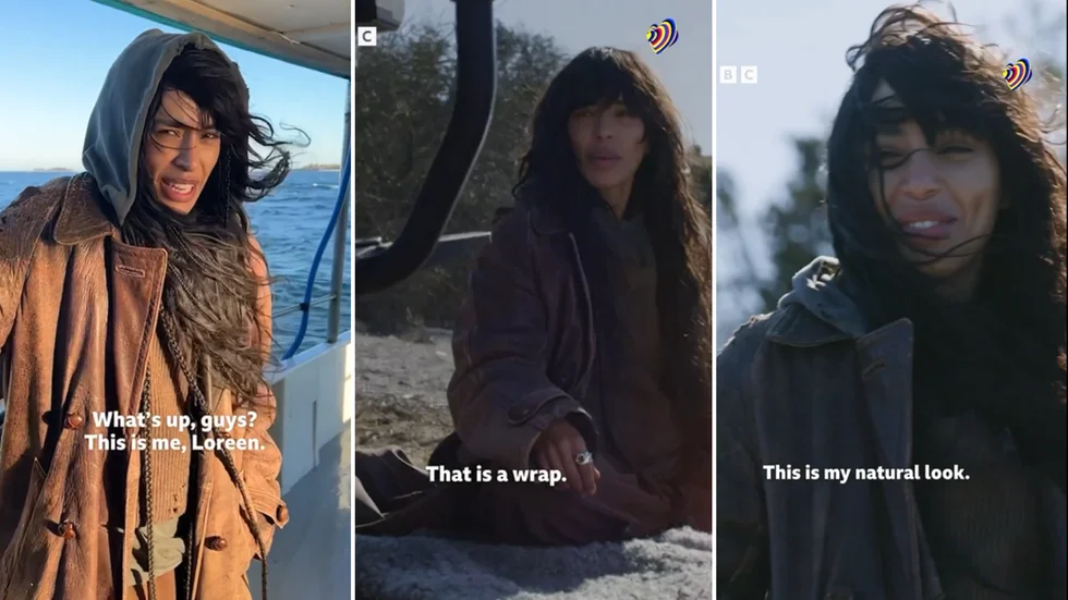 Bilderna är skärmdumpar från inspelningarna på Enholmen och kommer från Instagram-kontot bbceurovision. 