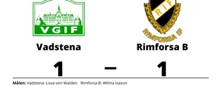 Oavgjort möte mellan Vadstena och Rimforsa B