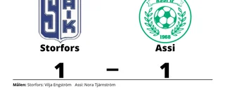 Vilja Engström fixade kryss för Storfors