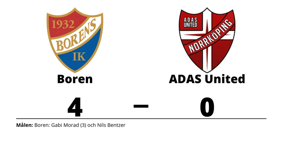 Borens IK vann mot Adas United IF