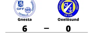 Gnesta vann enkelt hemma mot Oxelösund