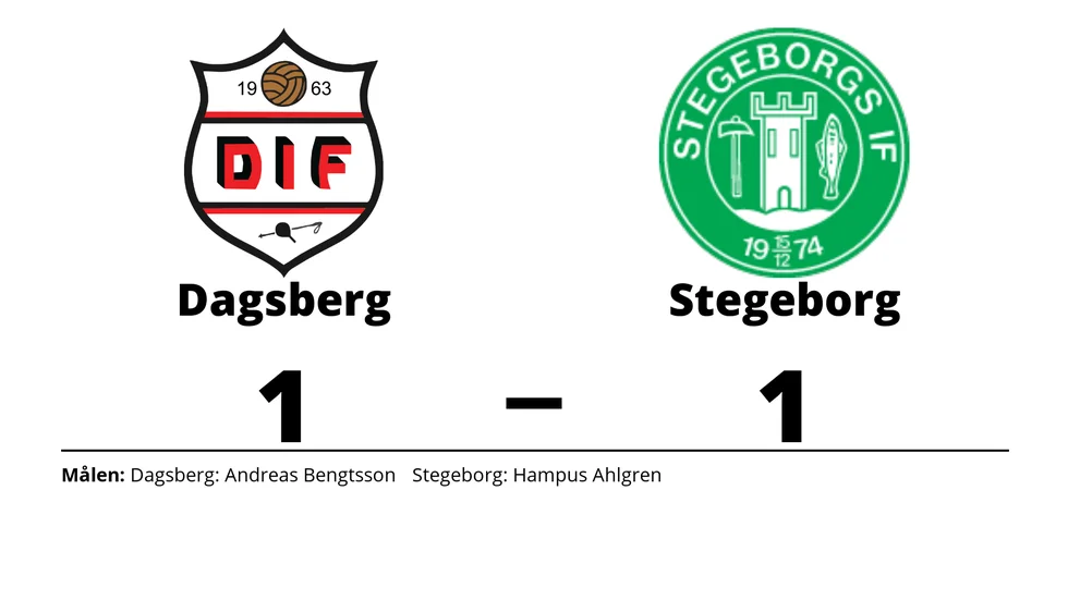 Dagsbergs IF B spelade lika mot Stegeborgs IF