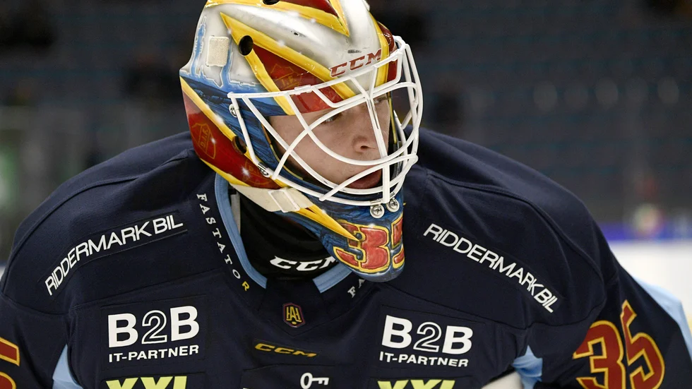 Carl Lindbom skadade sig i Djurgårdens semifinalförlust borta mot Björklöven. Arkivbild.
