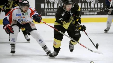 Johan Larsson, här till vänster, är ett intressant namn för Luleå Hockey och klubben har varit i kontakt med den 24-årige Boforsbacken. "Ja, de har visat sitt intresse. Det är jätteroligt", säger han till NSD.