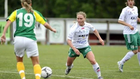 Vänsterbacken Johanna Andersson låg bakom 4-4-målet och hon gjorde en stabil och bra match.