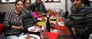 Uppskattat julfirande med mat och klappar