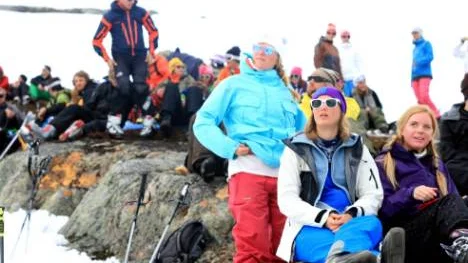 Publiken fick njuta av riktigt bra extremeåkning i Riksgränsen. Foto: maria Unga