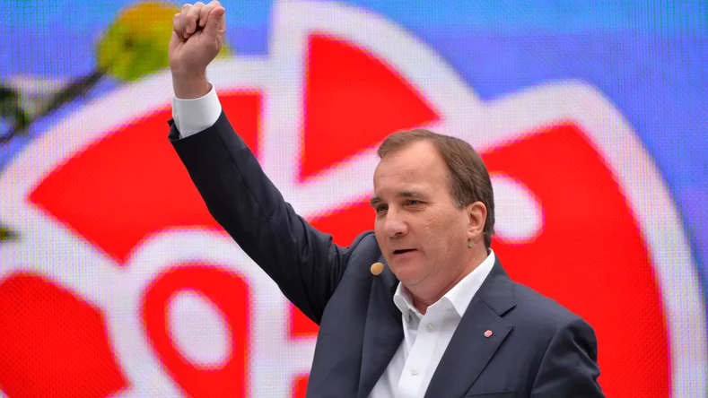 VISBY 20140629 
Socialdemokraternas Stefan Löfven talar i Almedalen på söndagskvällen.
Henrik Montgomery / TT / kod 10060