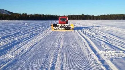 FÖR NÅGRA DAGAR SEDAN. Så här såg spåren ut för några dagar sedan i höjd med Randijaur utanför Jokkmokk.
