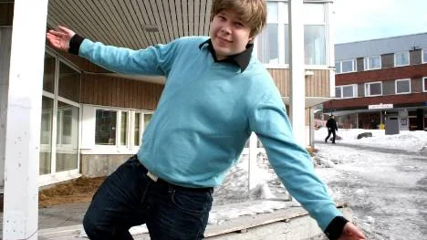 Jonas Stålnacke, 19 år, är ny ordförande för Moderaterna i Kiruna.FOTO: Alexander Linder