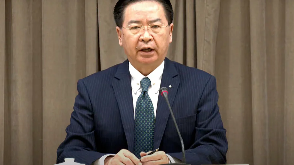 Taiwans utrikesminister Joseph Wu. Arkivbild.