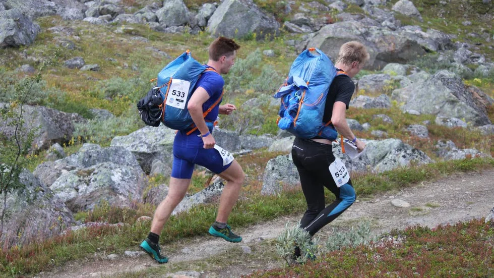 Vinnarna i herrar large. Komfortabel seger, Henrik Fjällborg och Gustav Johansson.