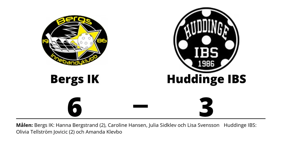 Bergs IK vann mot Huddinge IBS