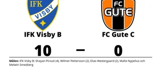Målfest när IFK Visby B krossade FC Gute C