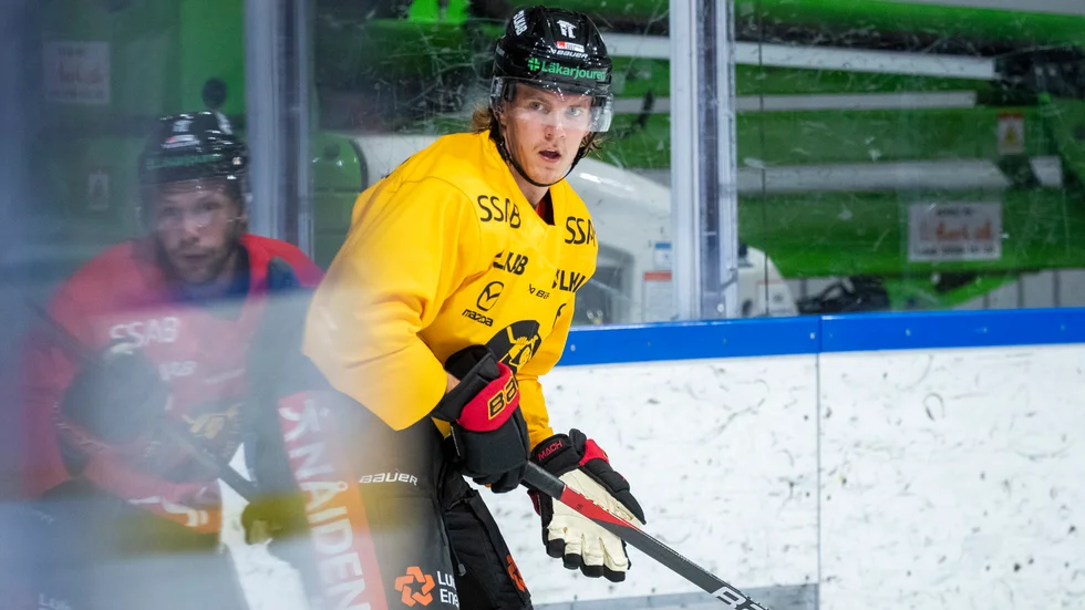 Marcus Hardegård är ett av nyförvärven på backsidan och han gillar att försäsongen har startat. "Det är skönt när man drar av plåstret. Nu känner man sig bättre och bättre på isen", säger han.