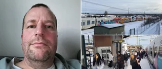 Mikael och Josefine var fast på tåget – i fem timmar
