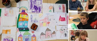 Se alla bilderna med de ritande eleverna på Karlslund