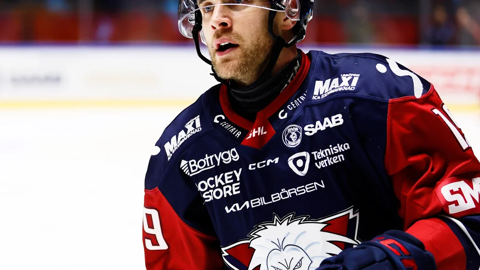 Linköpings Patrick Russell i matchen mot Luleå.