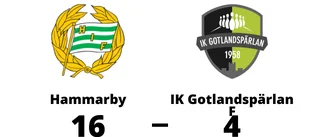 Tung förlust för IK Gotlandspärlan F mot Hammarby